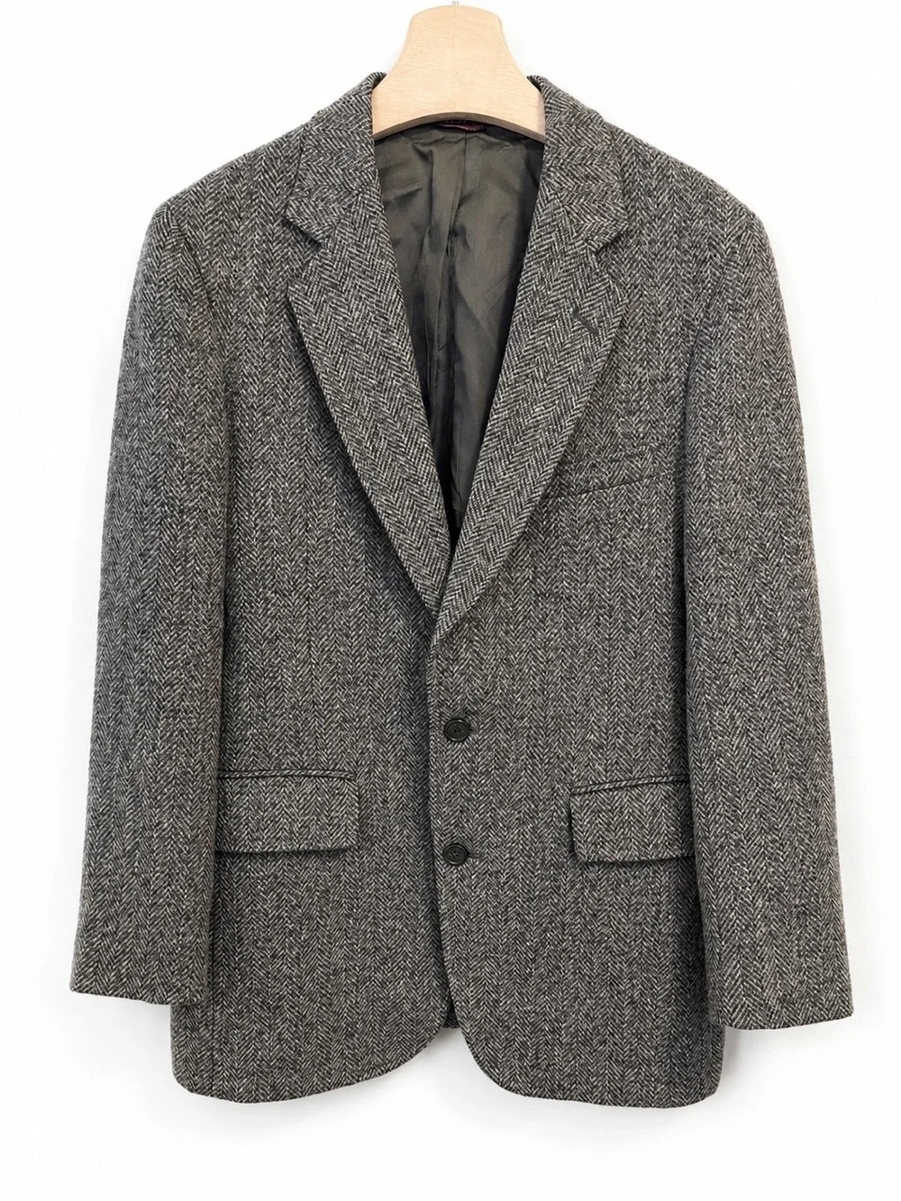 Ira Michael Jacket Blazer Sports Coat Tweed 40R Wool Made In USA Gray Classic